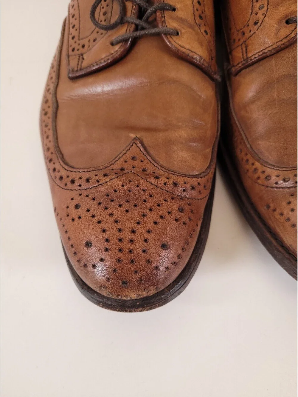 Allen edmonds madison park brown brogue derby shoes 10.5 d